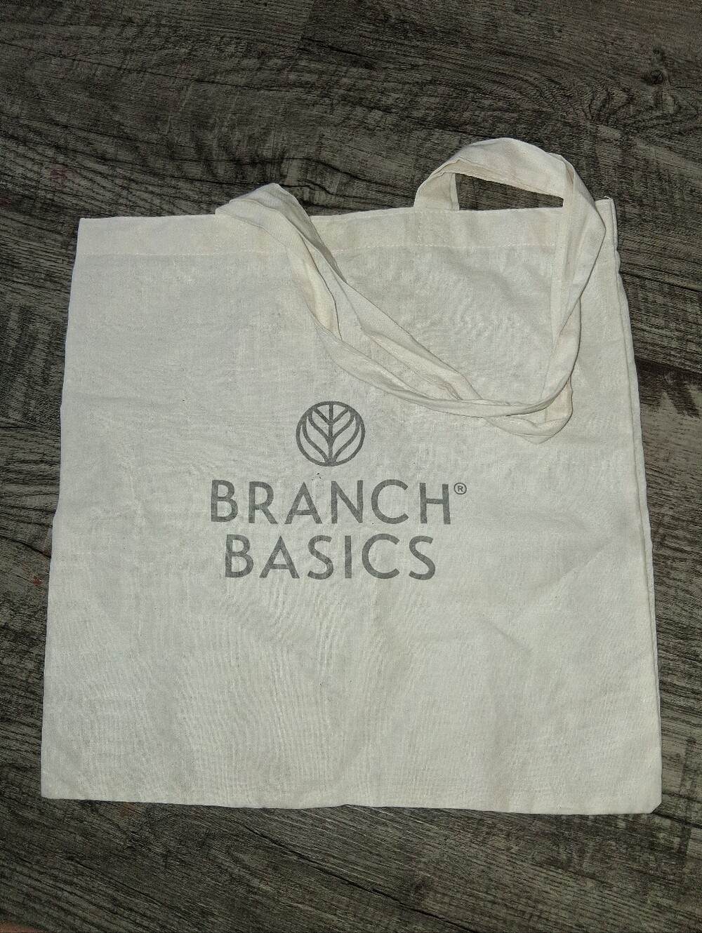 Branch Basics Logo Cotton Tote Bag in Off-White
